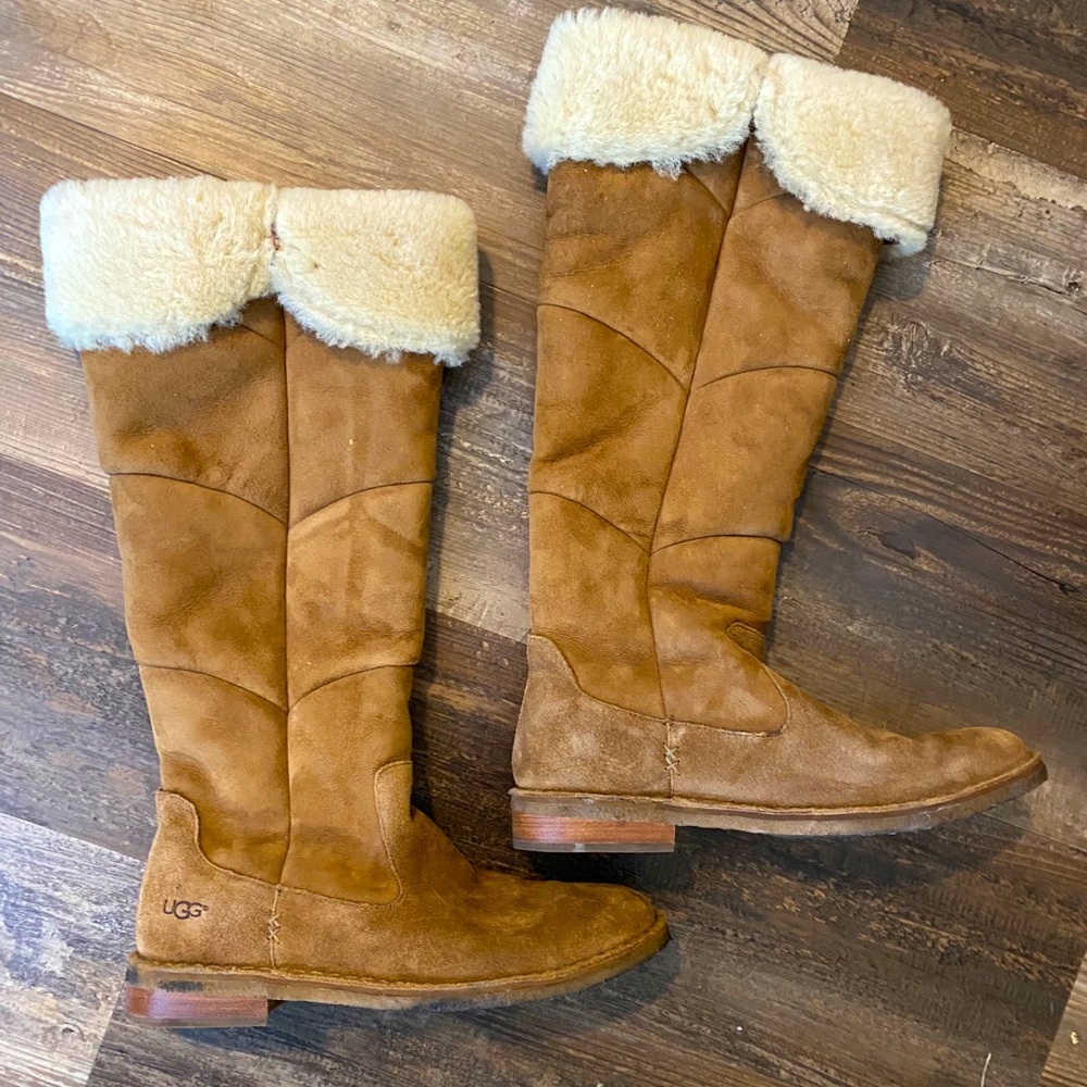 Ugg- knee high, brown suede boots